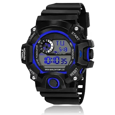 Digital sports Watch with alarm, day, date, LED Light, Stopwatch for Boys Mens