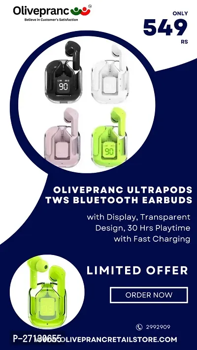 Classy Wireless Bluetooth Ear Buds, Pack of 1-thumb3