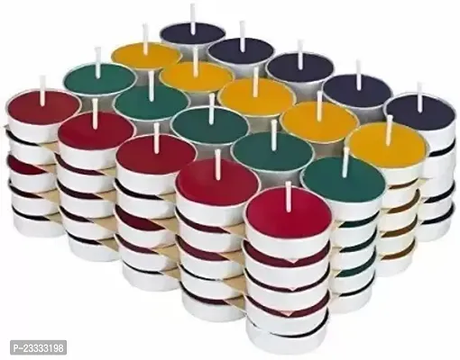 SHEKHAWAT AND SONS COMPANY Wax Tealight Candle Holder for Home Decoration Room Bedroom Birthday Decoration Kit Tea Lights Candle Home Decor Items Set of 50 pcs Candle Multicolor Pack of 50