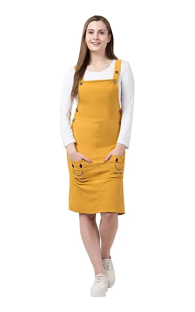 retrobella Cotton Lycra Dungaree Skirt with Top for Women