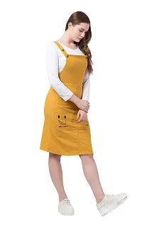 retrobella Cotton Lycra Dungaree Skirt with Top for Women-thumb3