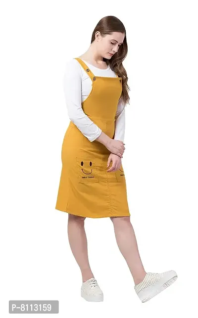 retrobella Cotton Lycra Dungaree Skirt with Top for Women-thumb4