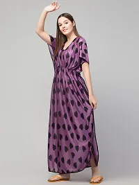 Retrobella MAXI Womens Satin Kaftan Maxi Nighty-thumb3