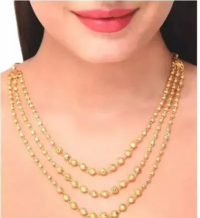 Gold Plated Fancy Daily Wear Necklace and Chains