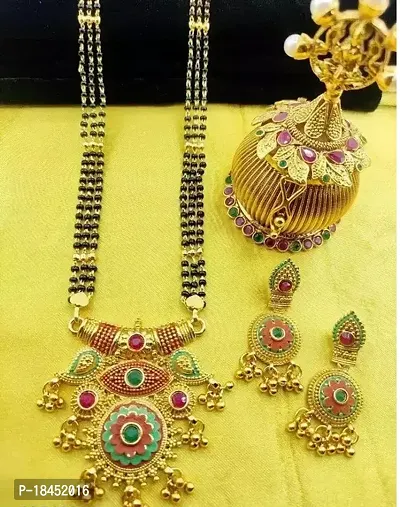 Stylish Brass Jewellery Set For Women-thumb0