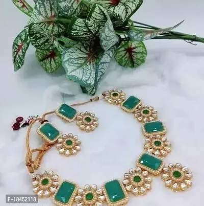 Stylish Brass Jewellery Set For Women-thumb0