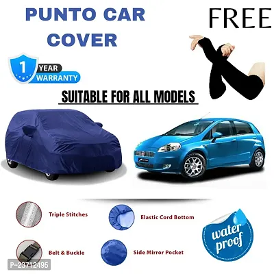 Punto, Car Cover Waterproof With Triple Stitched Fully Elastic Ultra Surface Body Protection-thumb0