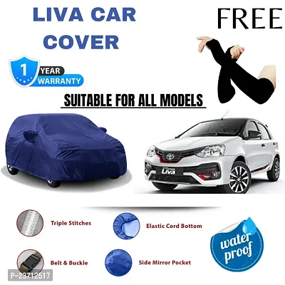 Liva, Car Cover Waterproof With Triple Stitched Fully Elastic Ultra Surface Body Protection