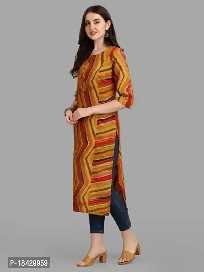 Women's Crepe Printed Straight Kurti Women's Rayon Straight Kurti-thumb5