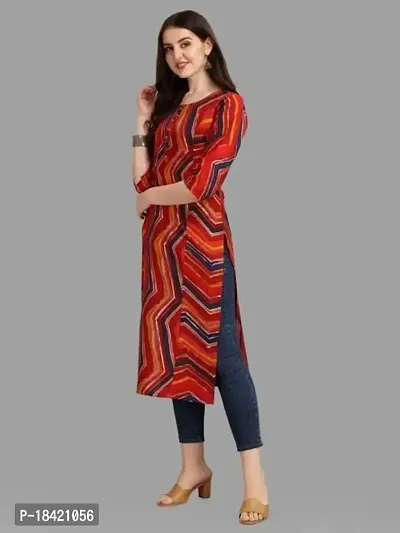 Women's Crepe Printed Straight Kurti Women's Rayon Straight Kurti-thumb4