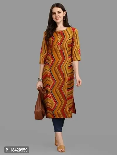 Women's Crepe Printed Straight Kurti Women's Rayon Straight Kurti-thumb3