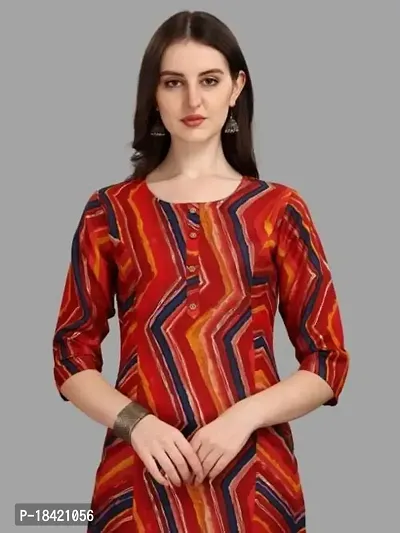 Women's Crepe Printed Straight Kurti Women's Rayon Straight Kurti-thumb3