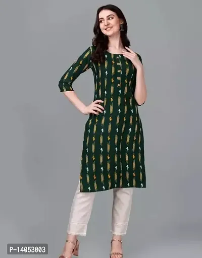 Women Stylish Crepe Straight Kurta-thumb0