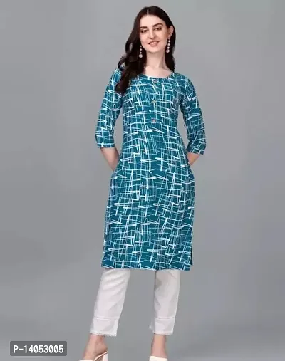 Women Stylish Crepe Straight Kurta-thumb0