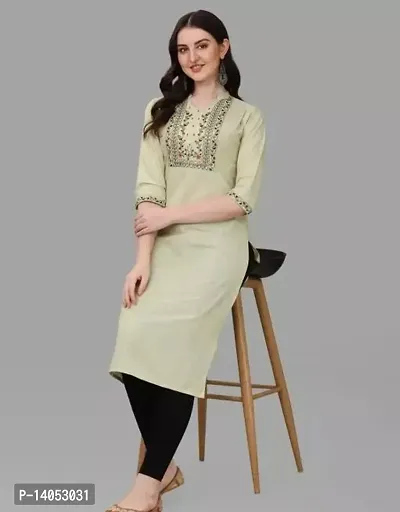 Women Cotton Straight Kurta-thumb0