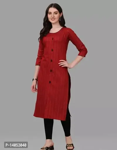 Women Cotton Straight Kurta-thumb0