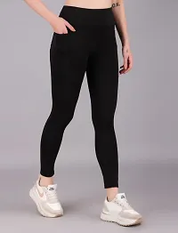 Cosvos Women The Ultimate Leggings | Leggings for Women | High-Waist | Ankle Length | 2 Pockets | Squat-Proof | Activewear-thumb3