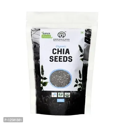 Organicana Raw Chia Seeds for Weight Loss, High Protien, Omega 3 and Fibre Chia Seeds  (150 g)-thumb0