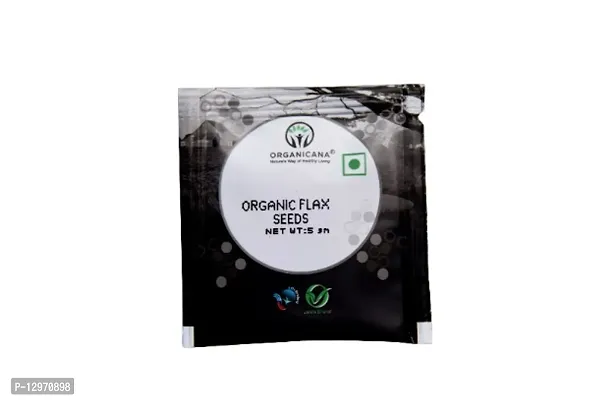 Organicana Roasted Flax Seed Sachet 50 Pcs Roasted Flax Seeds  (250 g)-thumb0