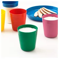 Ikea Plastic Polypropylene Mug - 6 Pieces, Multicolour-thumb3