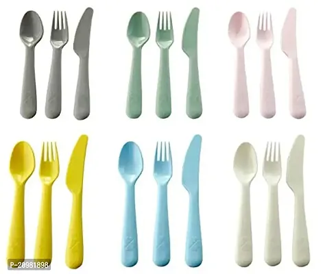 IKEA BOUTIQUE STORE Kalas Plastic Cutlery Set 18-Piece (Multicolour)