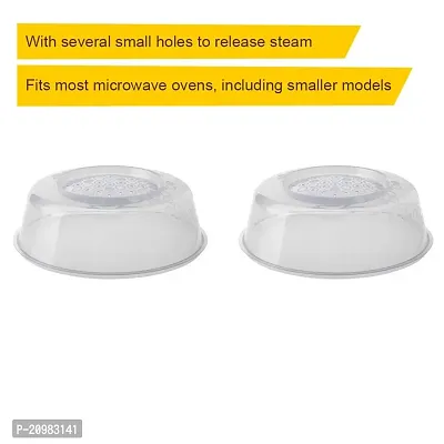 Ikea Microwave Oven Splatter Cover with Several Small Holes to Release steam, Withstands temperatures up to 100?C, Microwave lid, (Grey 26cm, Pack of 2)-thumb2