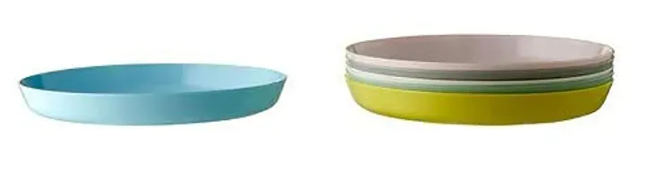 Ikea Plastic Plate - Pack of 12, Multicolour-thumb2