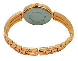 Stylish and Trendy Golden Metal Strap Analog Watch for Women's-thumb1