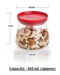 Sturdy Airtight Container Jar Set For Kitchen - 900ml Set Of 3 | Jar Set For Kitchen | Kitchen Organizer Container Set Items | Air Tight Containers For Kitchen Storage Red-thumb2