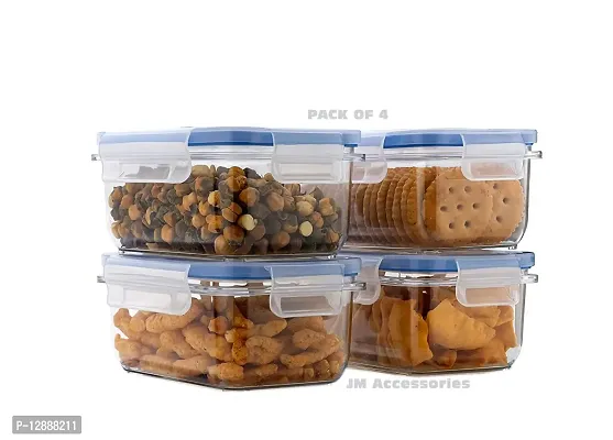 Food Storage Containers-voltonix Airtight Food Storage Containers Plastic Kitchen Storage Jars and Container,with Easy Snap Lids - Pantry And Kitchen Organization - BPA-Free Food Containers(4)