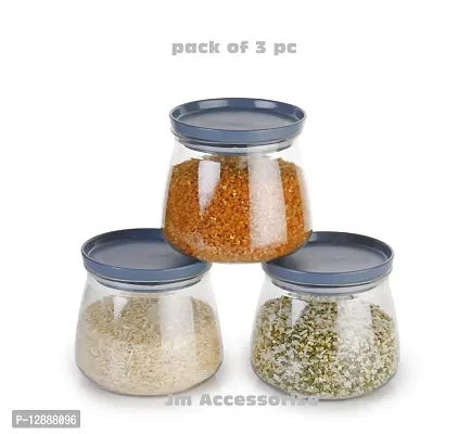 Sturdy Airtight Container Jar Set For Kitchen - 900ml Set Of 3 | Jar Set For Kitchen | Kitchen Organizer Container Set Items | Air Tight Containers For Kitchen Storage-thumb0