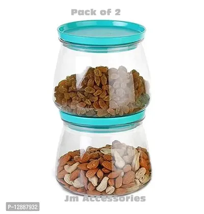 Sturdy Airtight Container Jar Set For Kitchen - 900ml Set Of 2 | Jar Set For Kitchen | Kitchen Organizer Container Set Items | Air Tight Containers For Kitchen Storage-thumb0