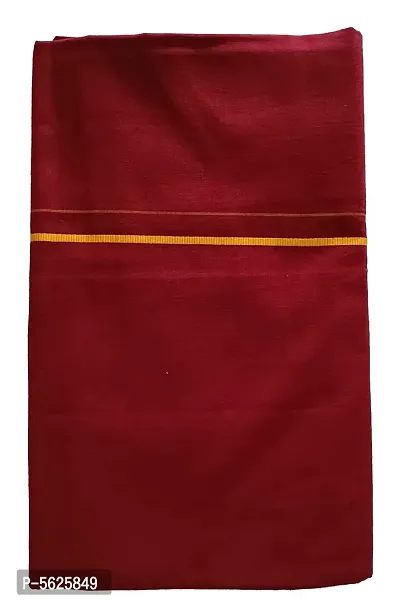 Stylish Cotton Maroon Solid Lungi For Men