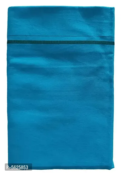 Stylish Cotton Blue Solid Lungi For Men