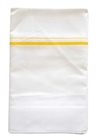 Stylish Cotton White Solid Lungi