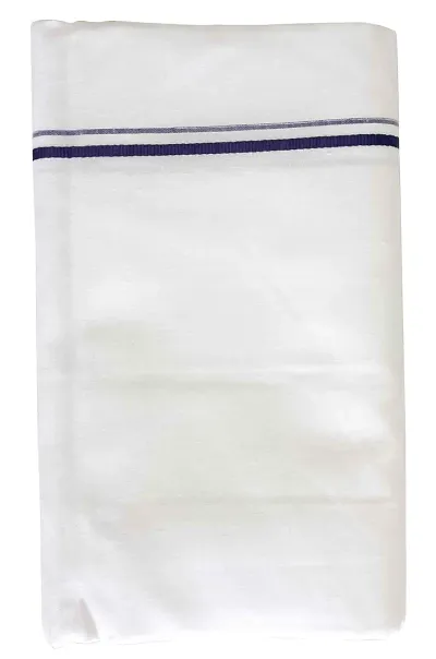 Stylish Cotton White Solid Lungi
