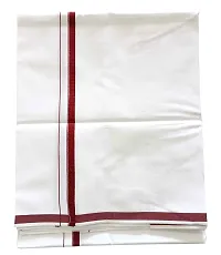 Stylish Cotton Maroon Solid Lungi For Men-thumb1