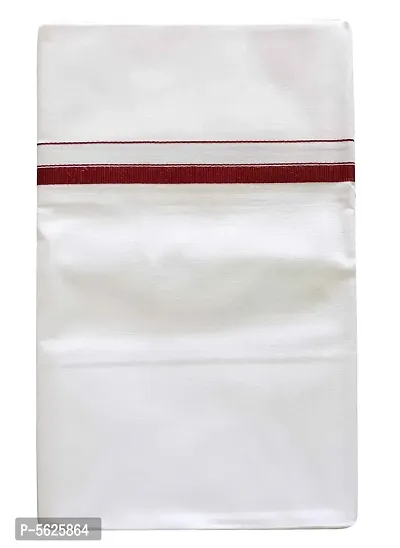 Stylish Cotton Maroon Solid Lungi For Men-thumb0