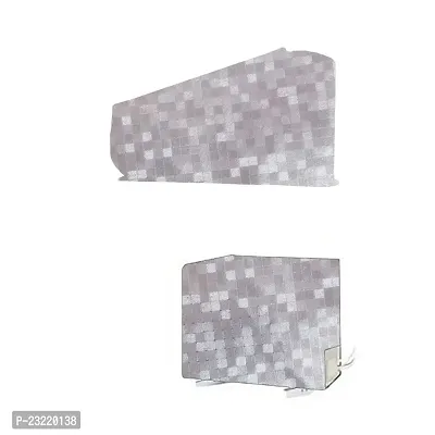 Amarud Split AC Covers for Indoor Outdoor Dust-Proof Water-proof Sustainable for all Brands (Silver-chandi)