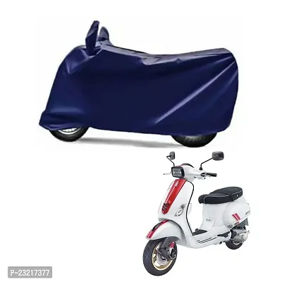 Amarud - Piaggio Vespa Scooter Two Wheeler Cover Water Resistant - Dustproof - UV Protection - Color Navy Blue (Vespa Racing Sixties)
