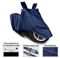 Bajaj Pulsar 150 Bike Body Cover Water Resistant Uv Protection (Navy Blue)-thumb1