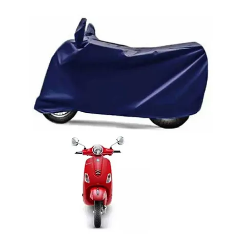 Amarud - Piaggio Vespa Scooter Two Wheeler Cover Water Resistant - Dustproof - UV Protection - Color Navy Blue