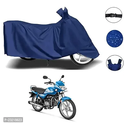 Amarud- Bike Motorcycle Cover Waterproof Outdoor Rain UV Protector Motorbike Royel Blue for Hero-HF-DeluxeHF-100