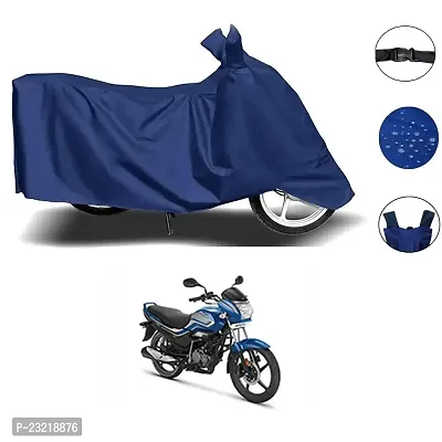 Amarud- Bike Motorcycle Cover Waterproof Outdoor Rain UV Protector Motorbike Royel Blue for Hero-Super-Splendor-thumb0
