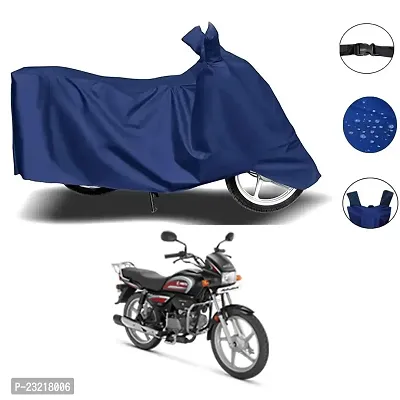 Amarud- Bike Motorcycle Cover Waterproof Outdoor Rain UV Protector Motorbike Royel Blue for Hero-Splendor-Plus