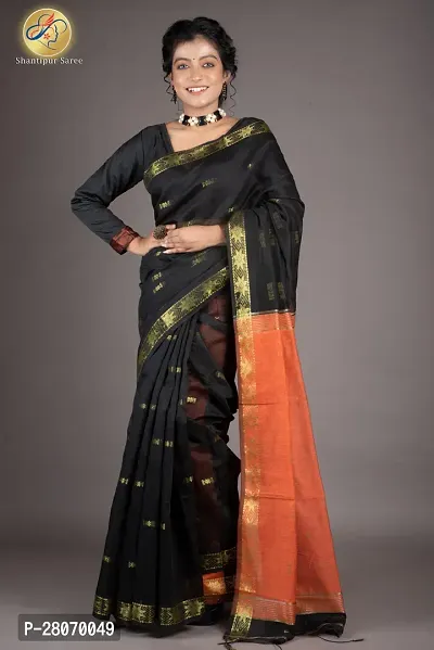 Beautiful Cotton Silk Saree With Blouse Piece For Women-thumb0