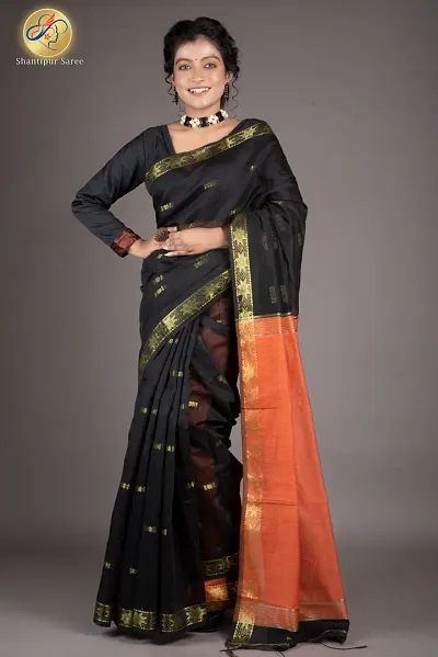 New In Cotton Silk Saree with Blouse piece 