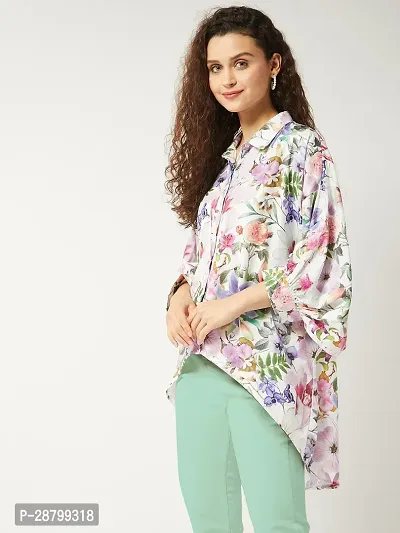 Stylish Multicoloured Polyester Printed Top For Women-thumb2