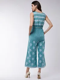 Stylish Blue Cotton Jumpsuit For Women-thumb2
