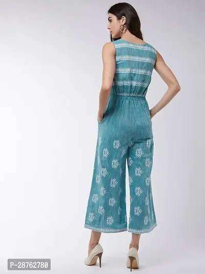 Stylish Blue Cotton Jumpsuit For Women-thumb3
